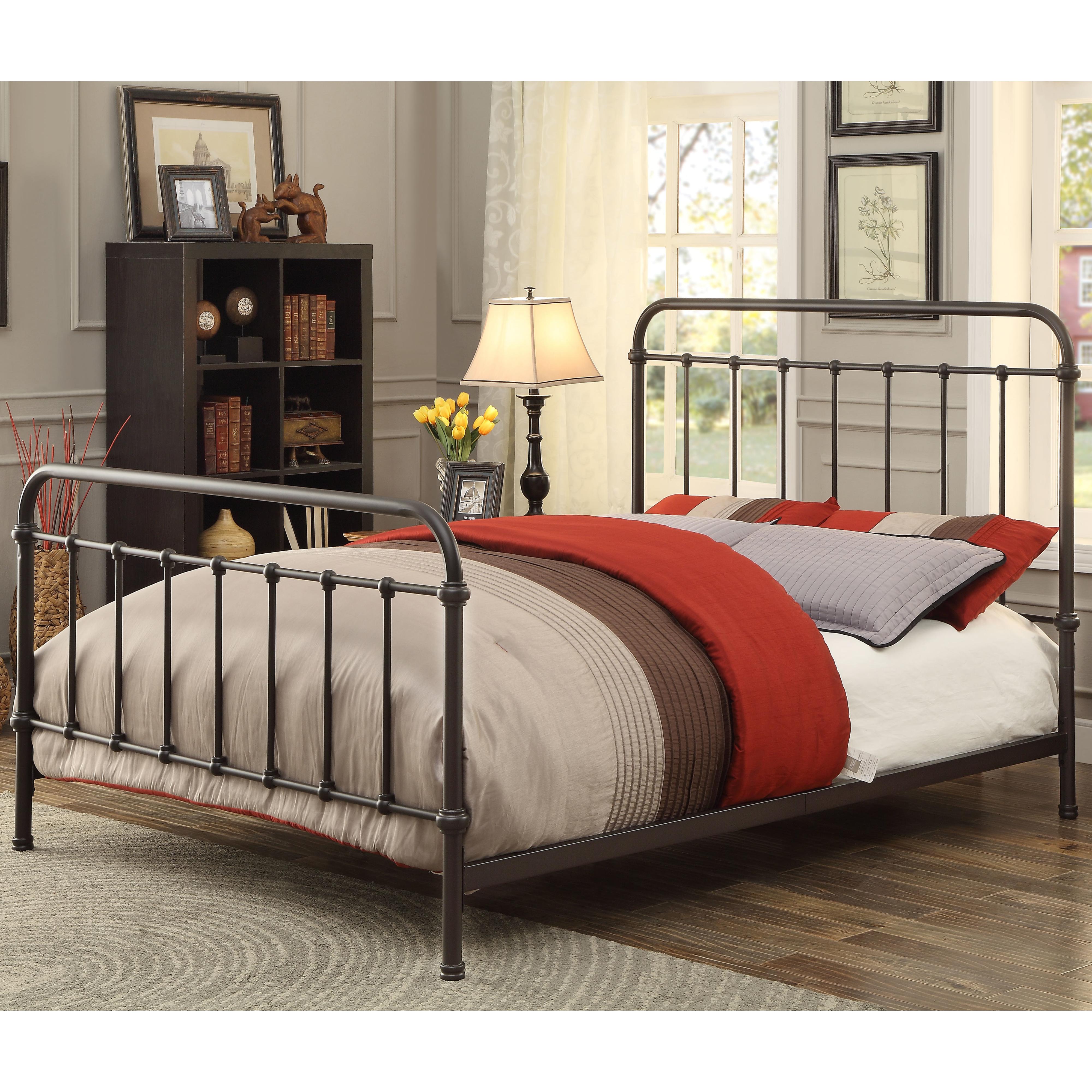  Color_Dark Bronze  Size_California King  -- Furniture of America Iria Metal Bed IMAGE 1