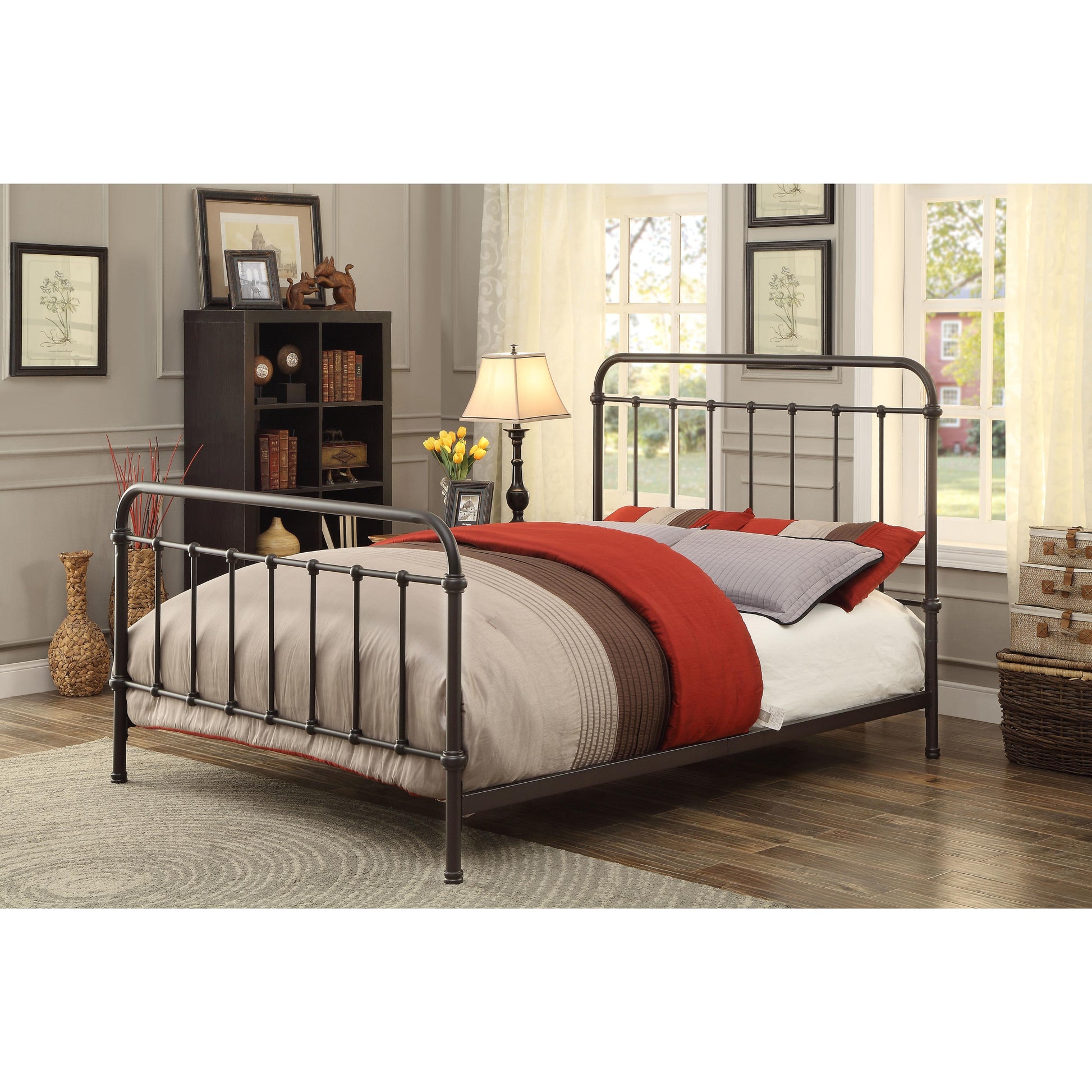 Color_Dark Bronze  Size_California King  -- Furniture of America Iria Metal Bed IMAGE 3