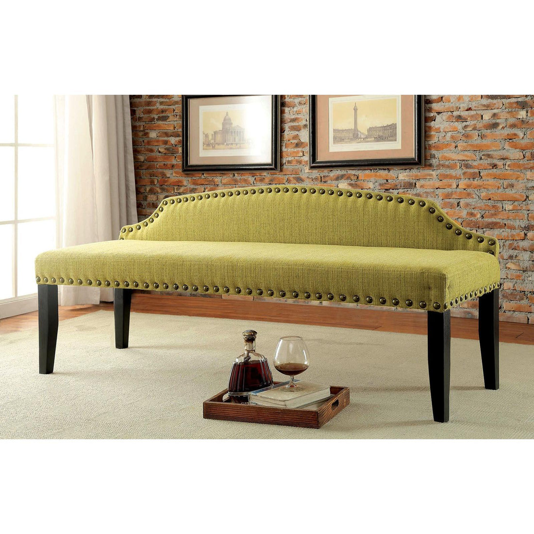  Furniture of America Hasselt Bench CM-BN6880GR-L IMAGE 1