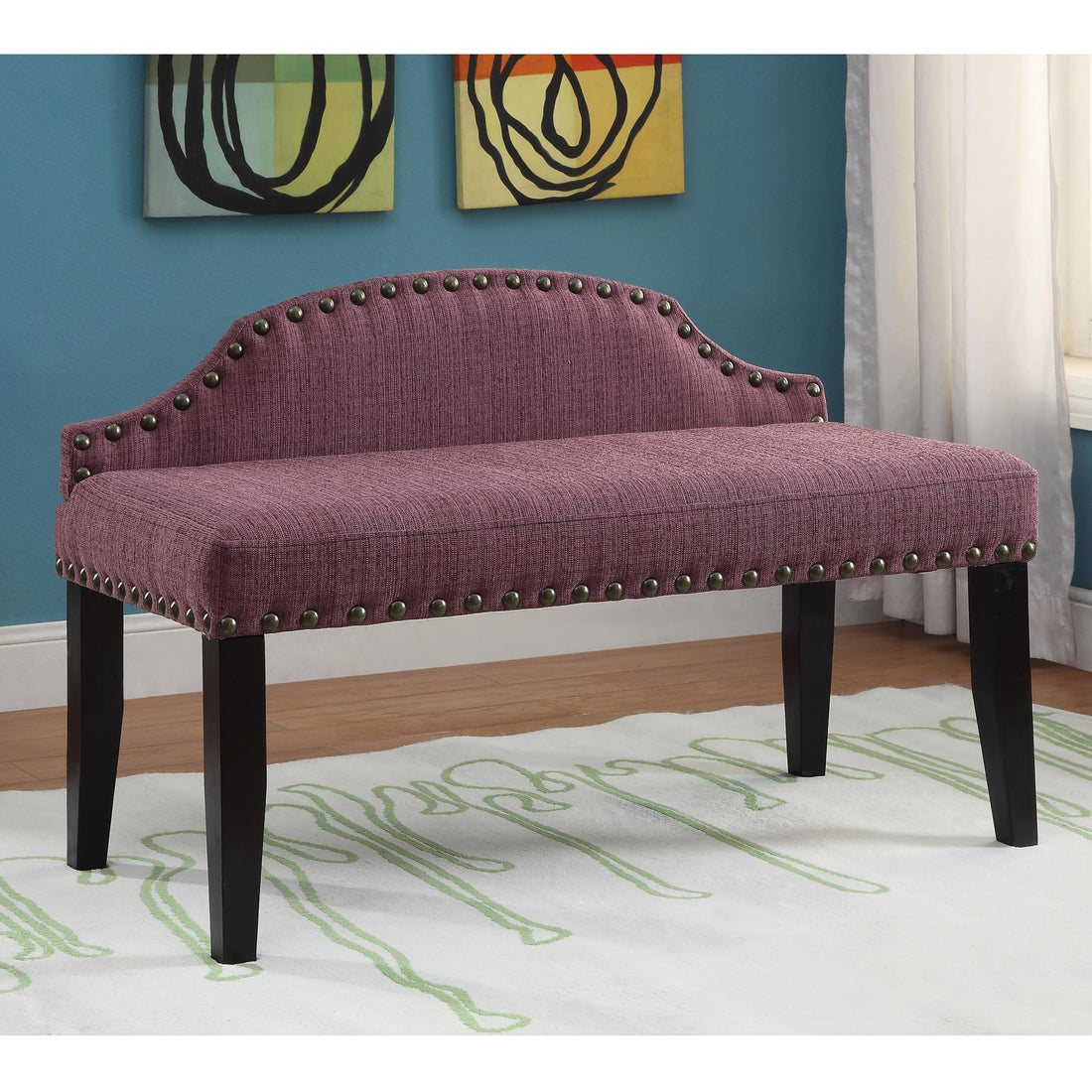  Furniture of America Hasselt Bench CM-BN6880PR-S IMAGE 1