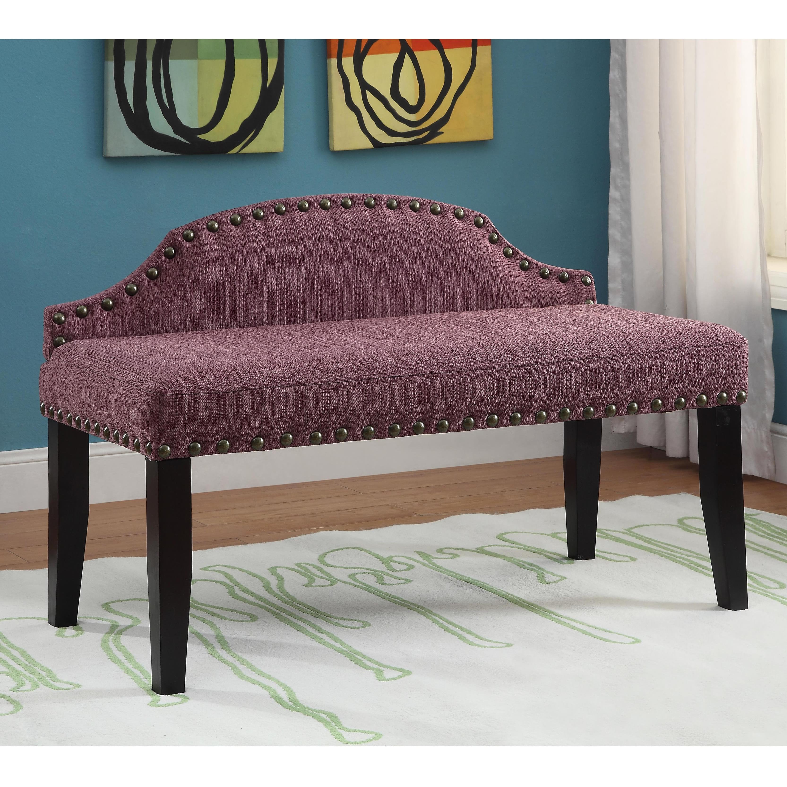  Furniture of America Hasselt Bench CM-BN6880PR-S IMAGE 2