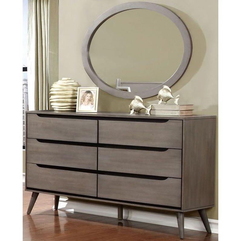  Furniture of America Lennart 6-Drawer Dresser CM7386GY-D IMAGE 4