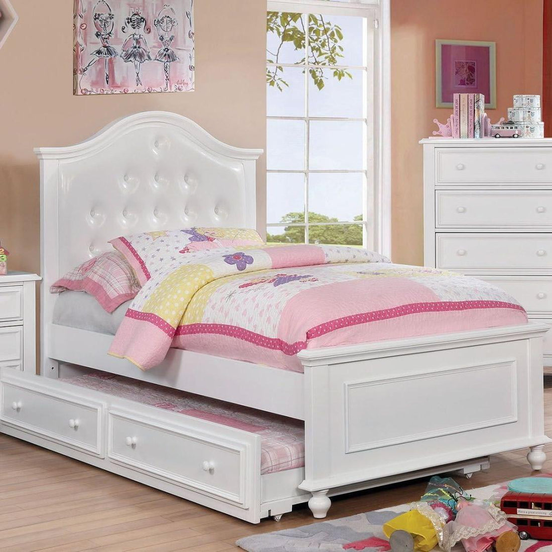  Furniture of America Kids Beds Bed CM7155WH-F-BED IMAGE 1