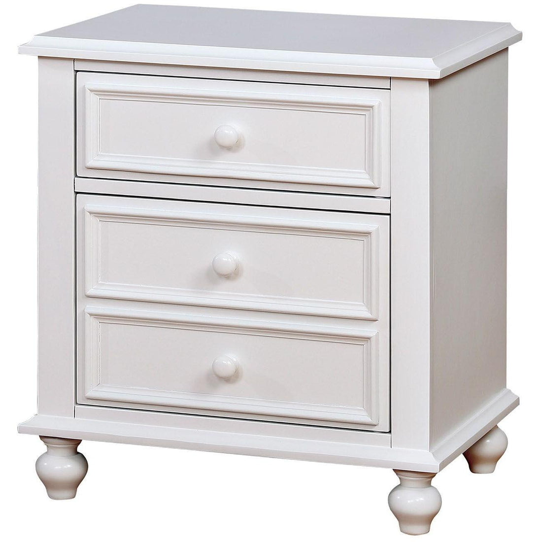  Furniture of America Olivia 2-Drawer Kids Nightstand CM7155WH-N IMAGE 1