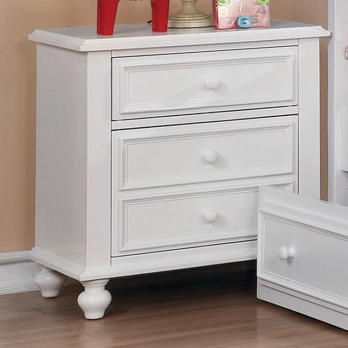  Furniture of America Olivia 2-Drawer Kids Nightstand CM7155WH-N IMAGE 1