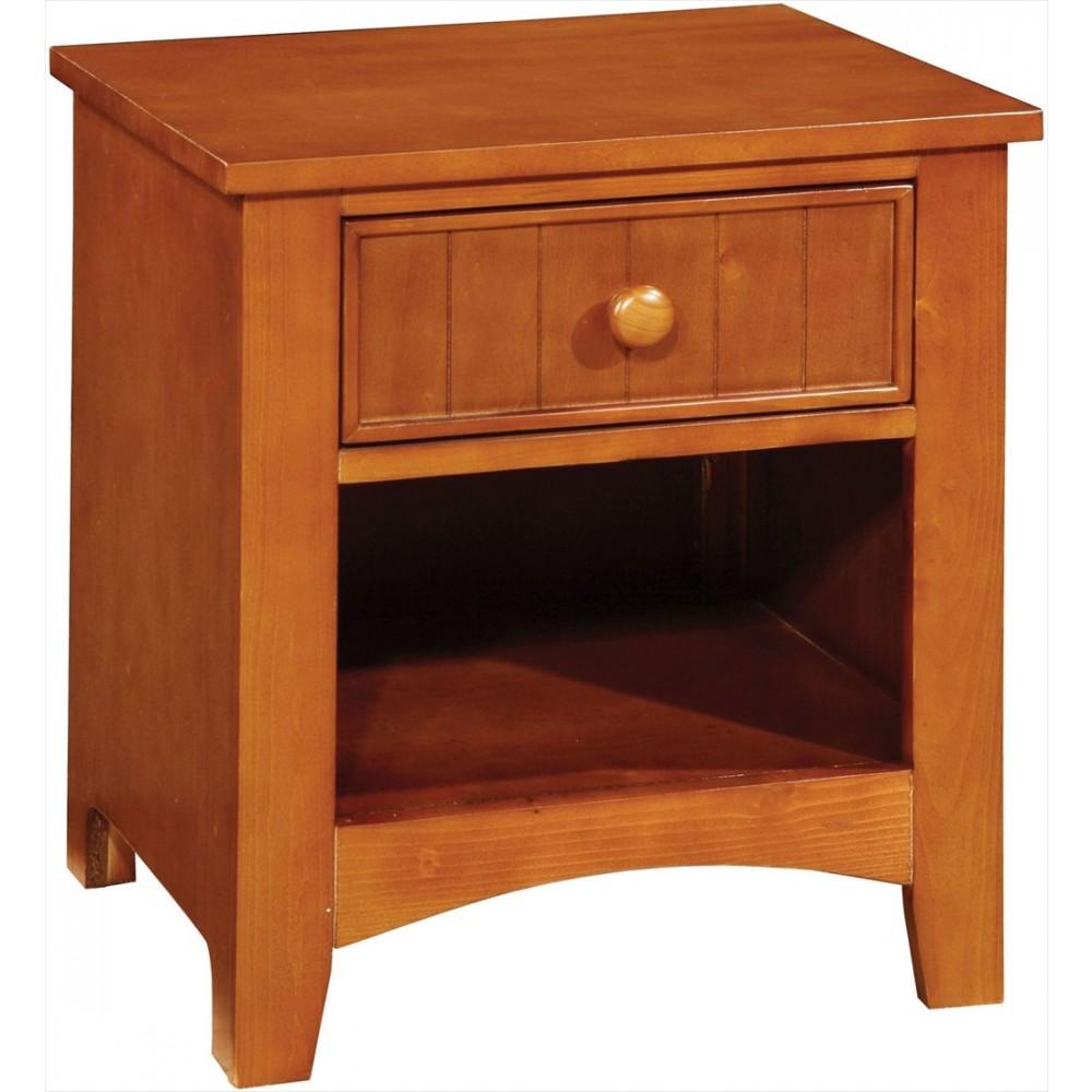  Furniture of America Omnus 1-Drawer Kids Nightstand CM7905OAK-N IMAGE 1