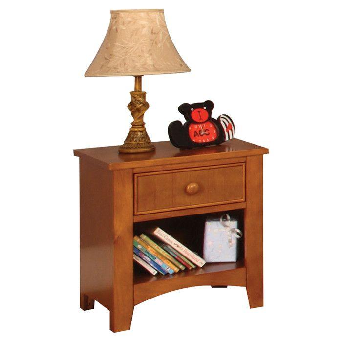  Furniture of America Omnus 1-Drawer Kids Nightstand CM7905OAK-N IMAGE 2