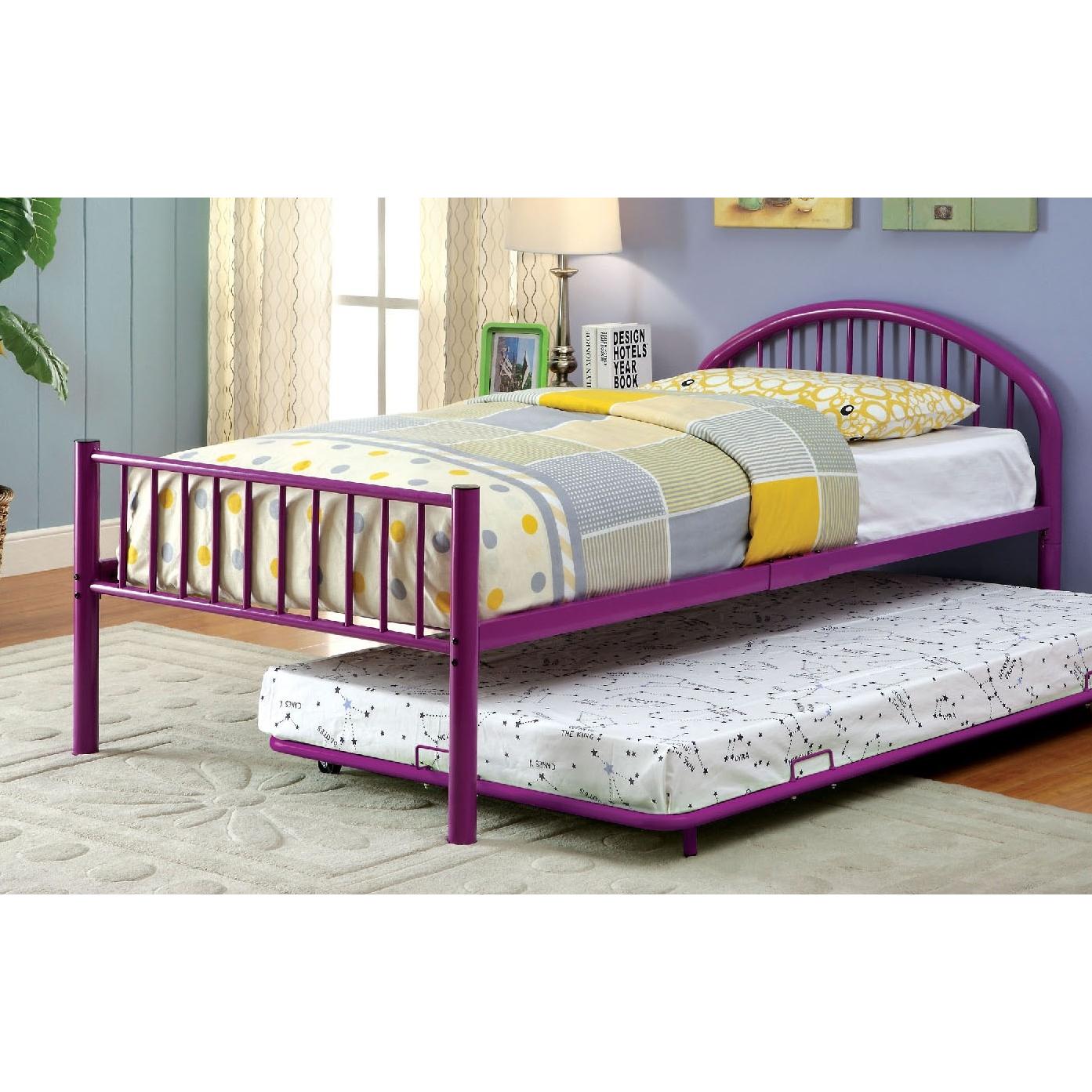  Furniture of America Kids Beds Trundle Bed CM-TR1032PR IMAGE 2