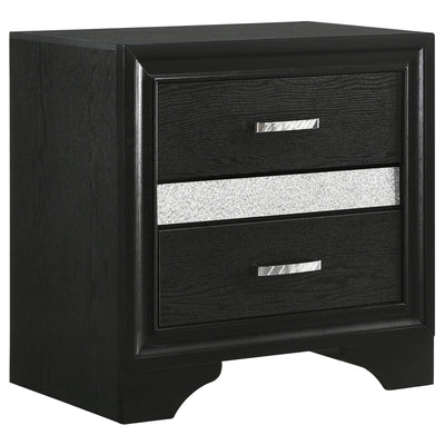  Coaster Furniture Miranda 206362 2-Drawer Nightstand - Black IMAGE 1