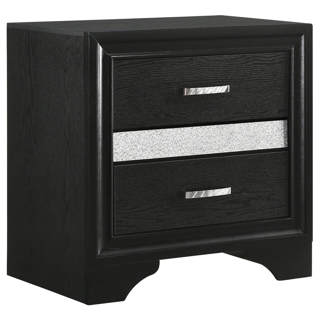  Coaster Furniture Miranda 206362 2-Drawer Nightstand - Black IMAGE 1