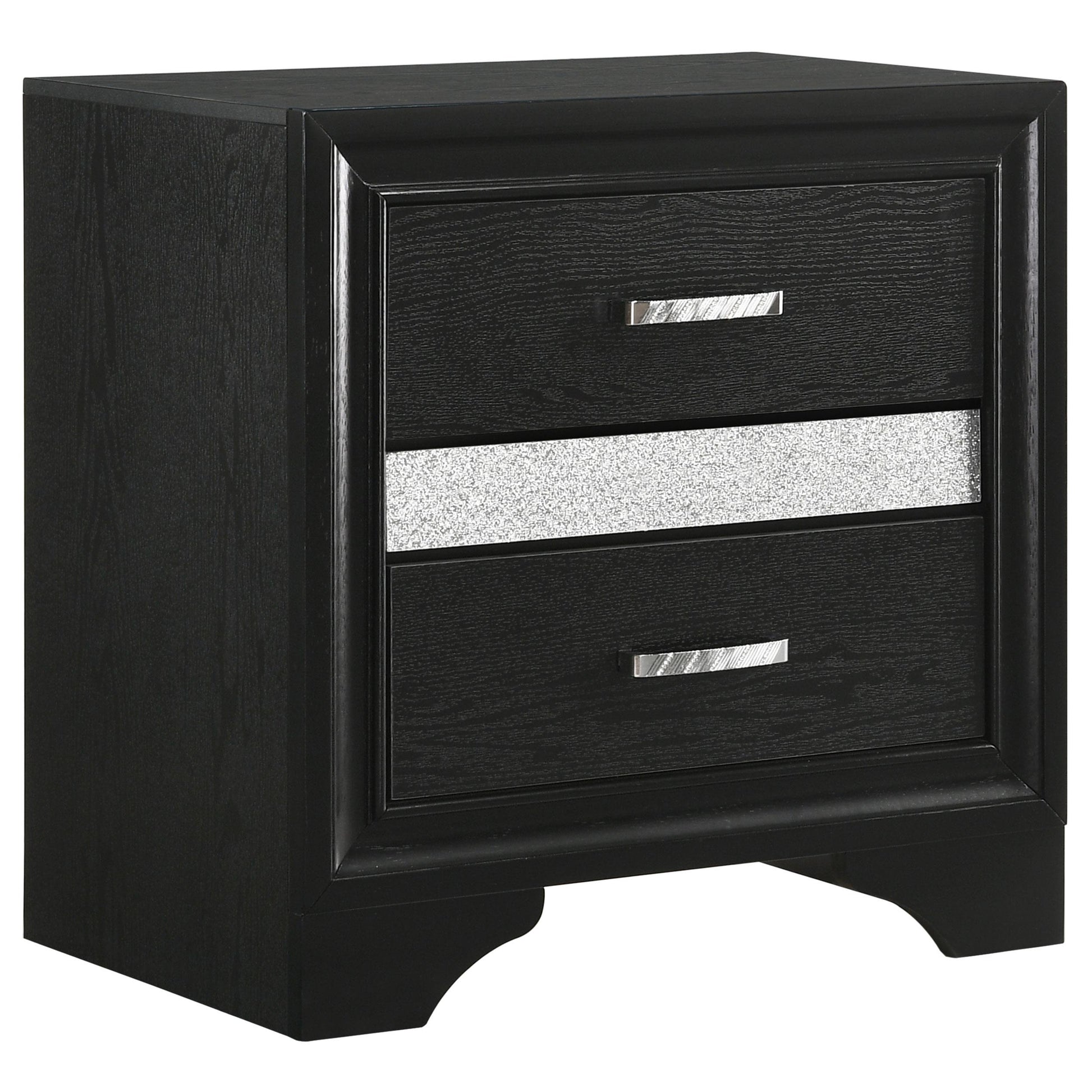  Coaster Furniture Miranda 206362 2-Drawer Nightstand - Black IMAGE 1