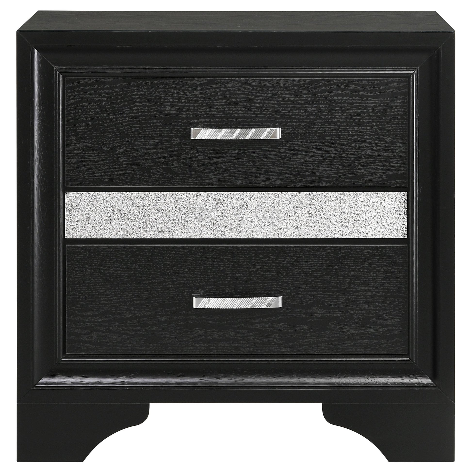  Coaster Furniture Miranda 206362 2-Drawer Nightstand - Black IMAGE 2