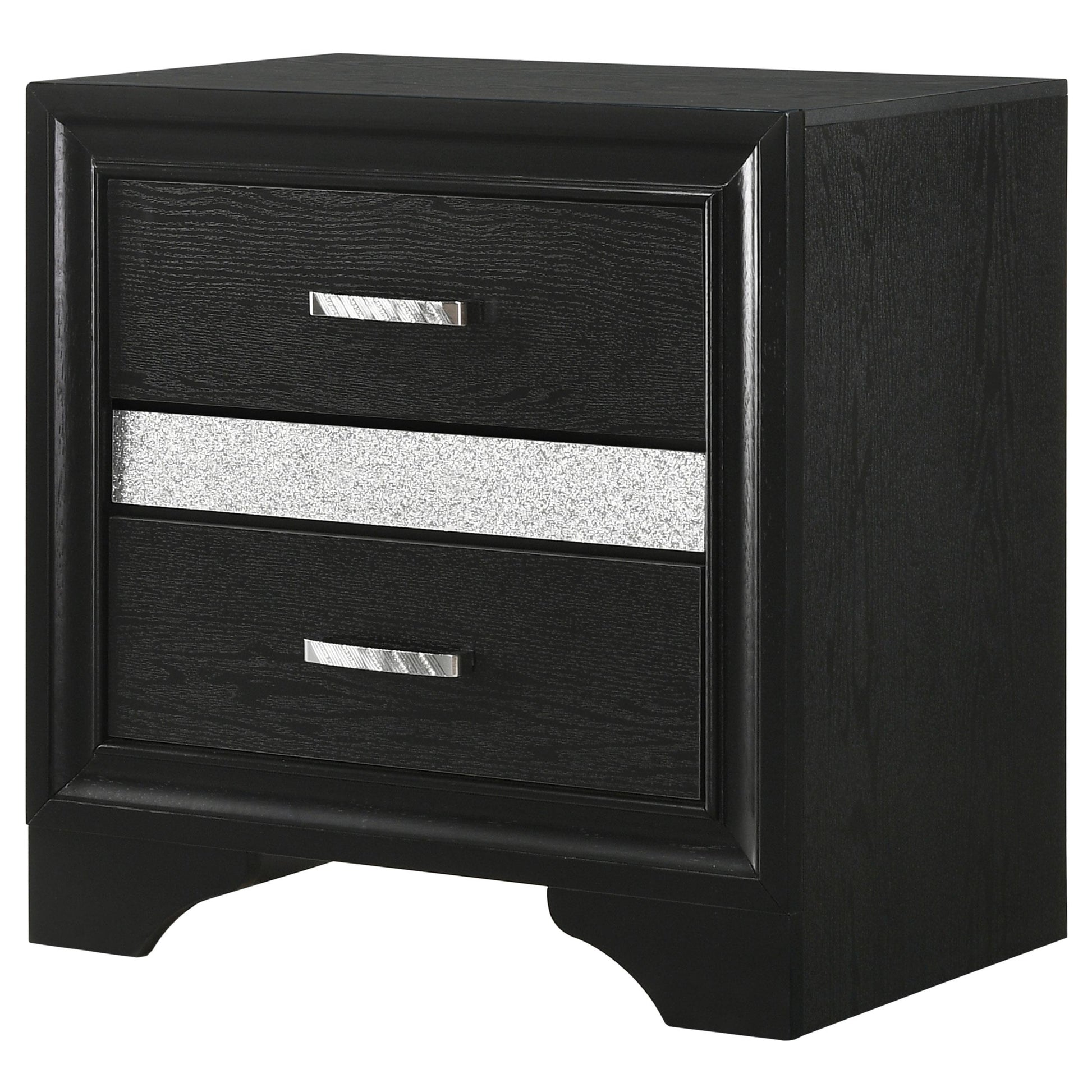  Coaster Furniture Miranda 206362 2-Drawer Nightstand - Black IMAGE 3