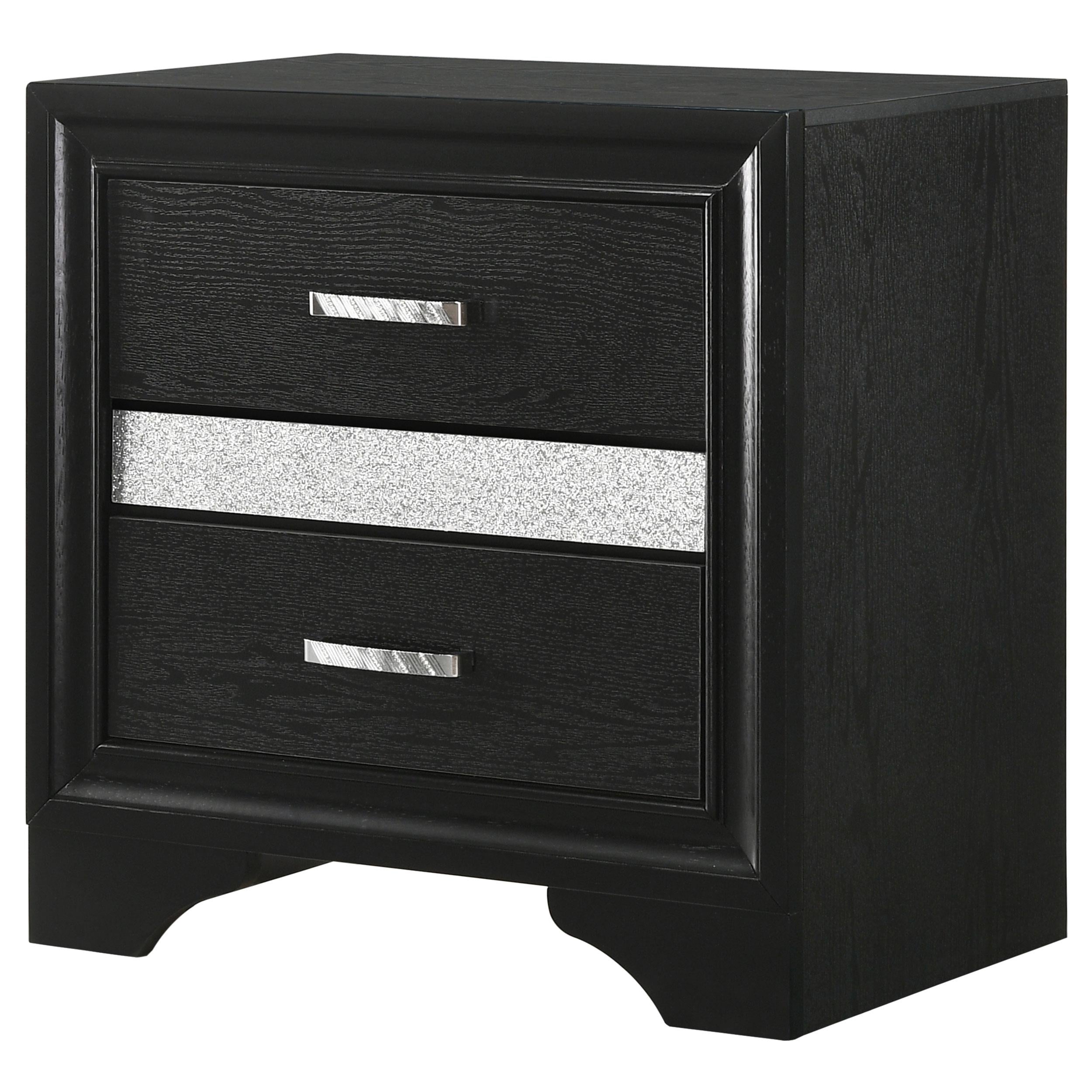  Coaster Furniture Miranda 206362 2-Drawer Nightstand - Black IMAGE 3
