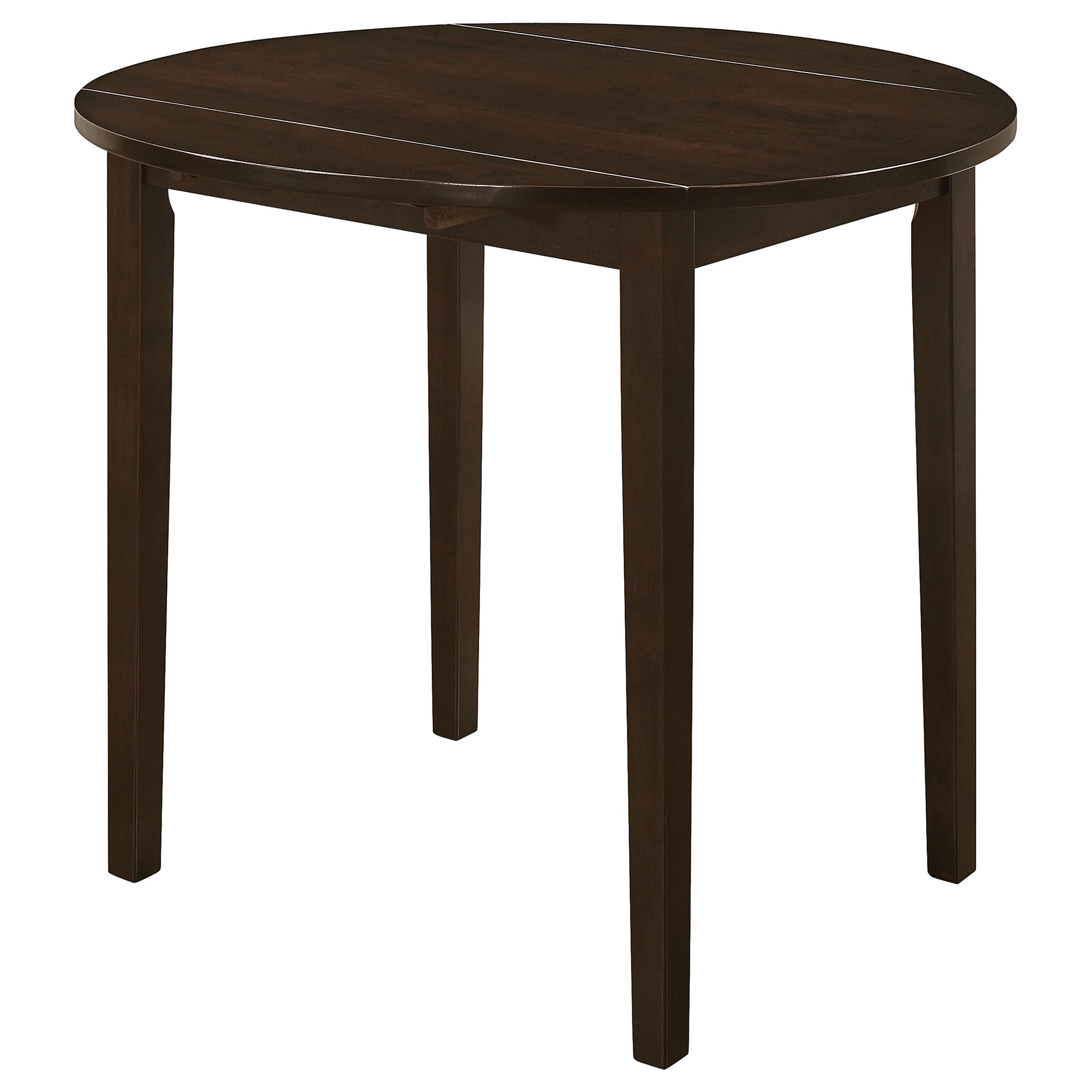  Coaster Furniture Bucknell 130005 3-piece Round Drop Leaf Dining Table Set - Cappuccino IMAGE 2