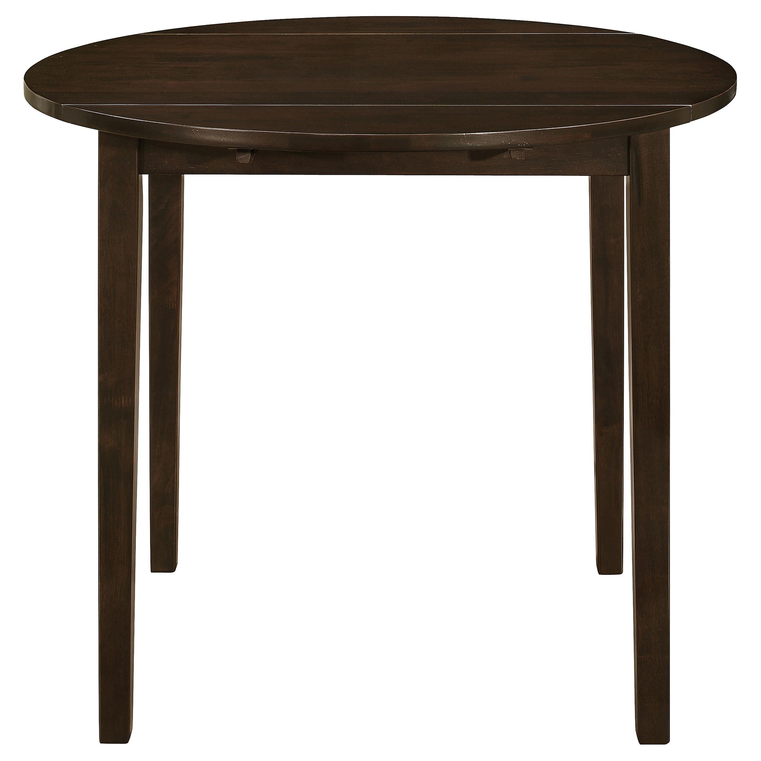  Coaster Furniture Bucknell 130005 3-piece Round Drop Leaf Dining Table Set - Cappuccino IMAGE 3