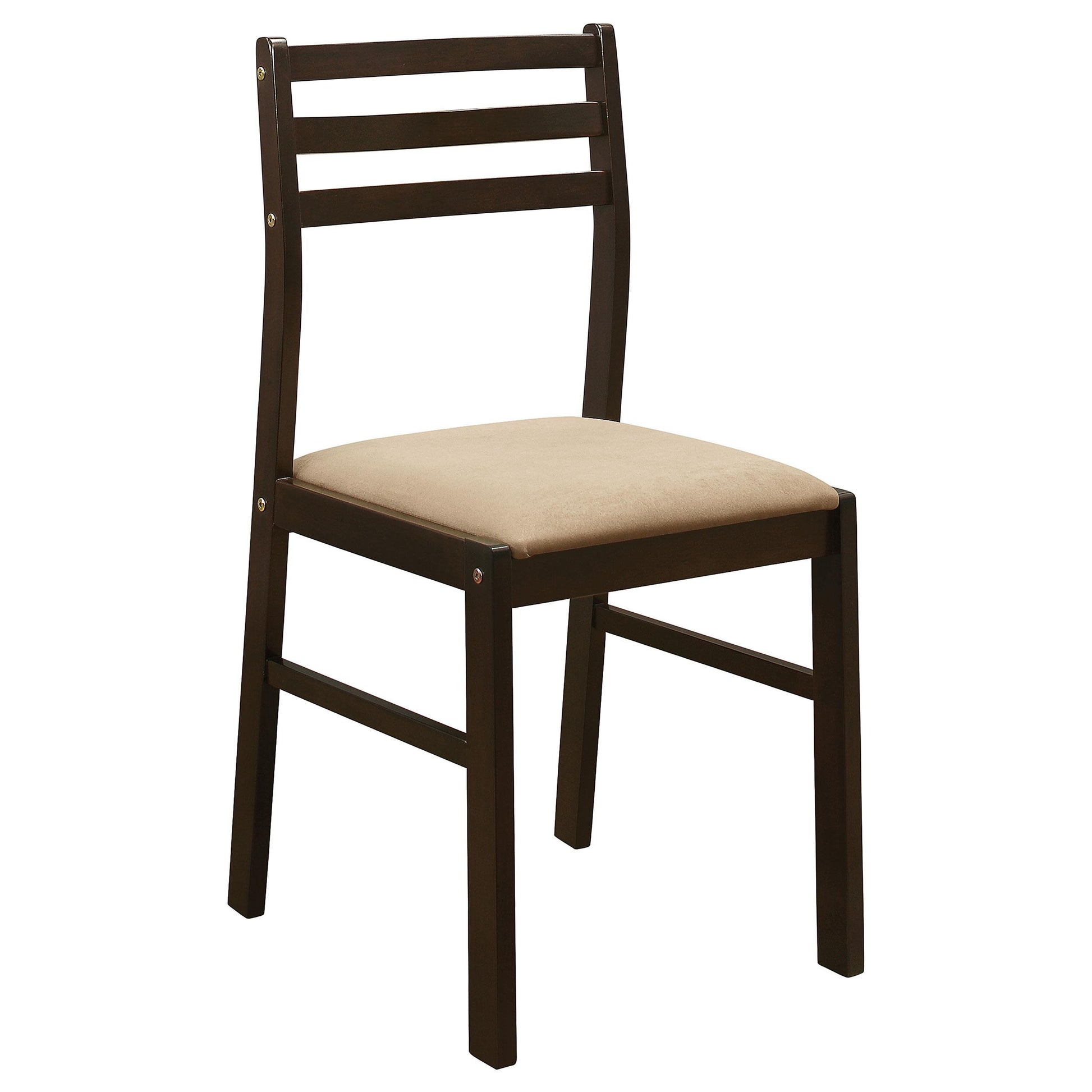  Coaster Furniture Bucknell 130005 3-piece Round Drop Leaf Dining Table Set - Cappuccino IMAGE 4