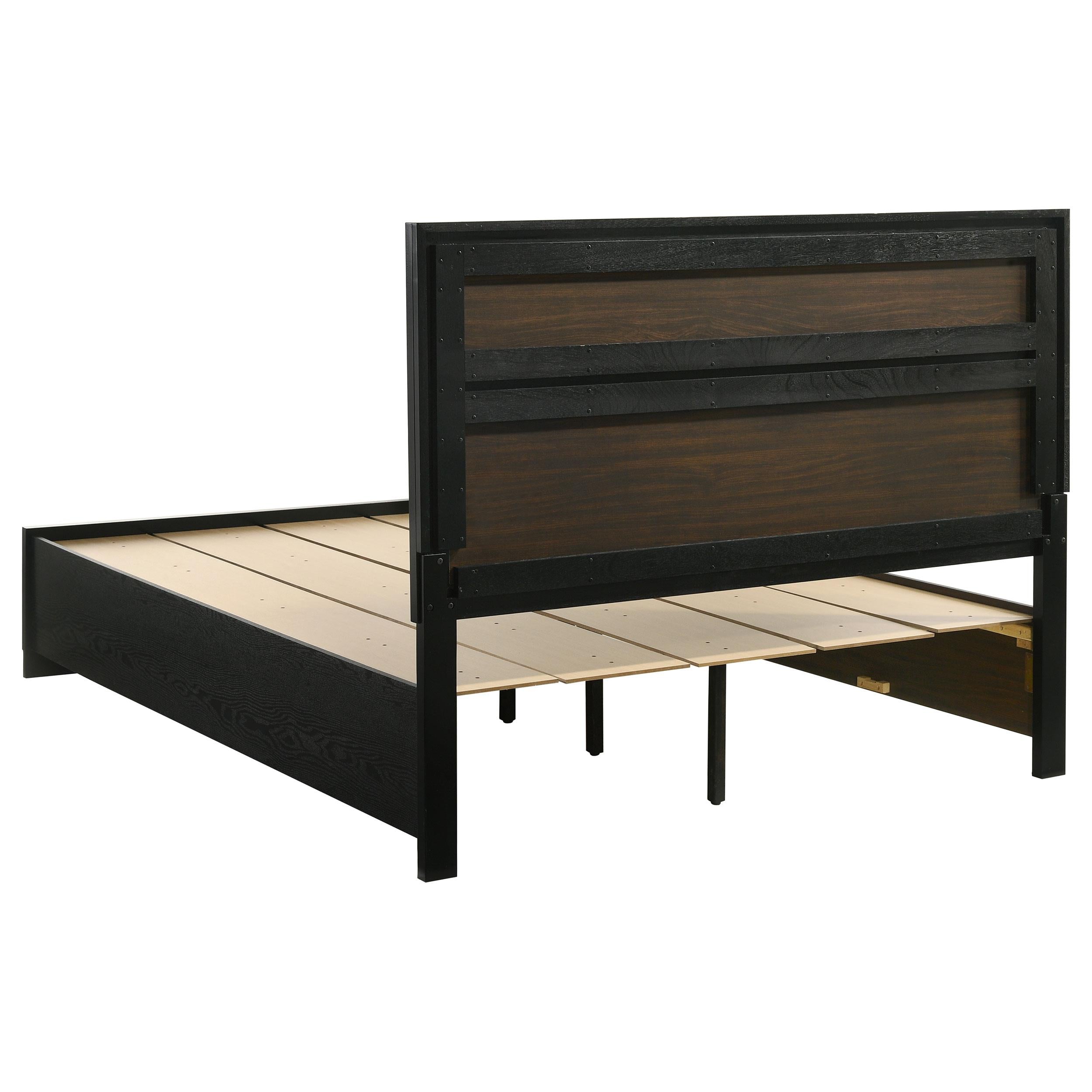  Size_Queen  -- Miranda 206361Q 51-inch Wood Queen Storage Panel Bed - Black IMAGE 4