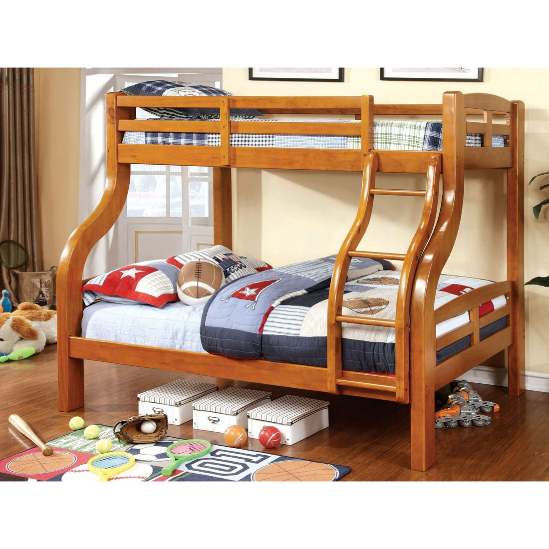  Furniture of America Solpine CM-BK618 Twin/Full Bunk Bed IMAGE 1