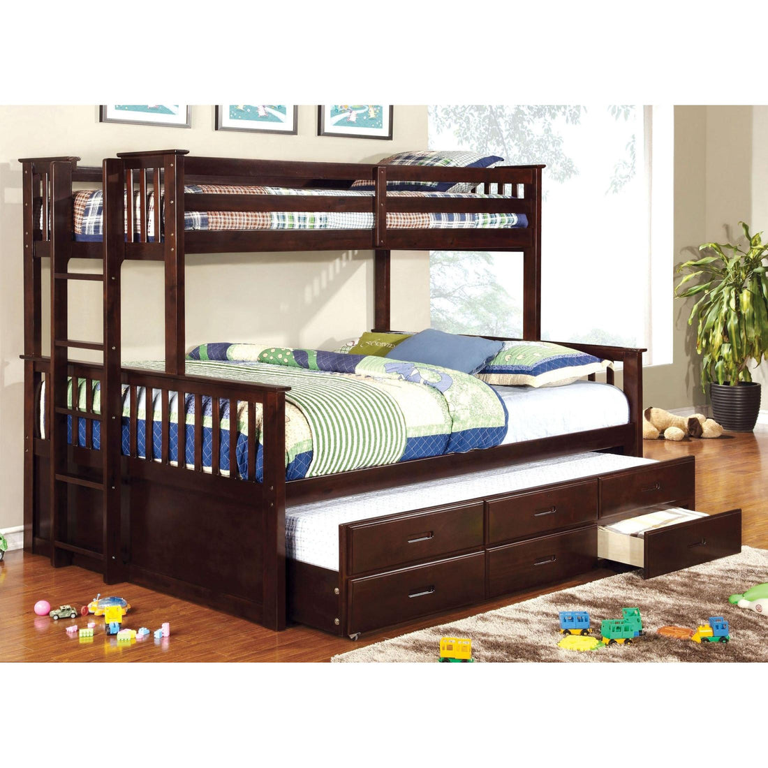  Furniture of America Kids Beds Trundle Bed CM-BK458Q-CTR-EXP IMAGE 1