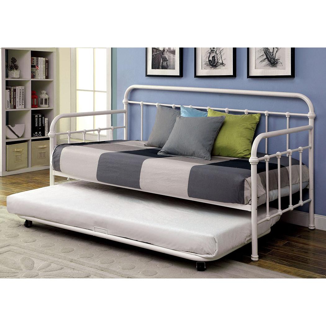  Furniture of America Kids Beds Trundle Bed CM1925WH-TR IMAGE 1