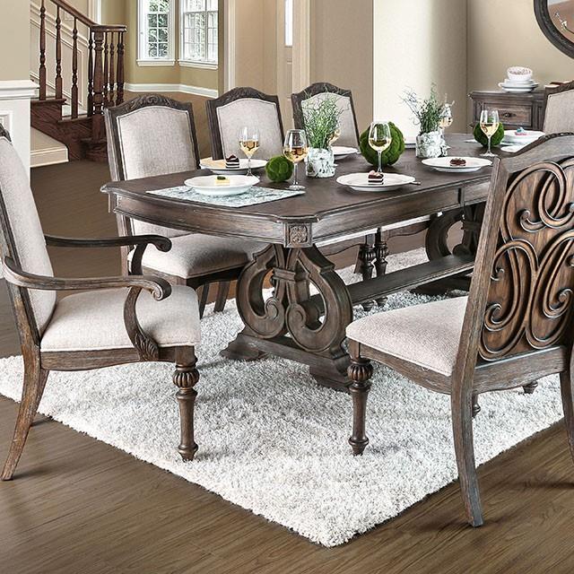 Furniture of America Arcadia Dining Table with Trestle Base CM3150T-TABLE IMAGE 11