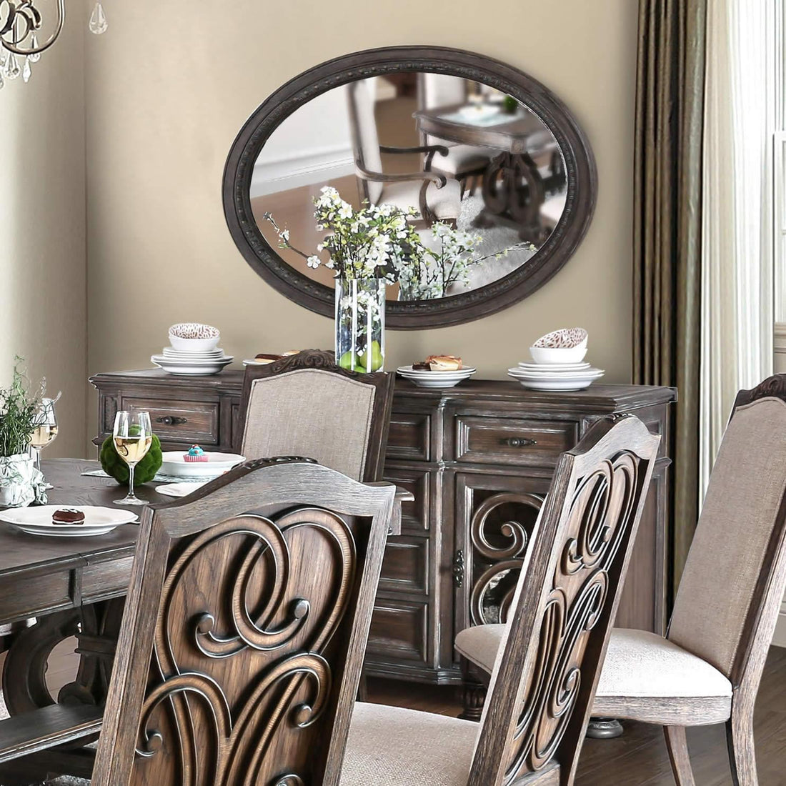  Furniture of America Arcadia Wall Mirror CM3150MO IMAGE 1