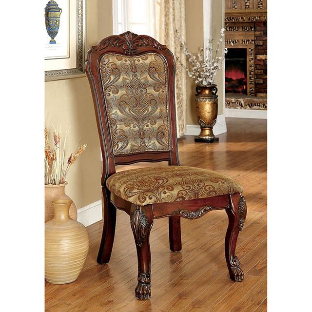  Furniture of America Medieve Dining Table with Trestle Base CM3557CH-T-TABLE IMAGE 2