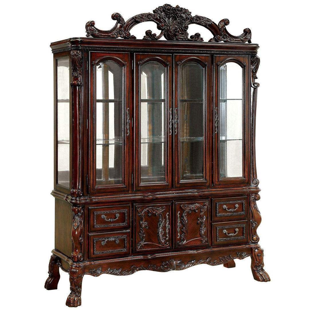  Furniture of America Medieve 2 pc China Cabinet CM3557CH-HB-SET IMAGE 1