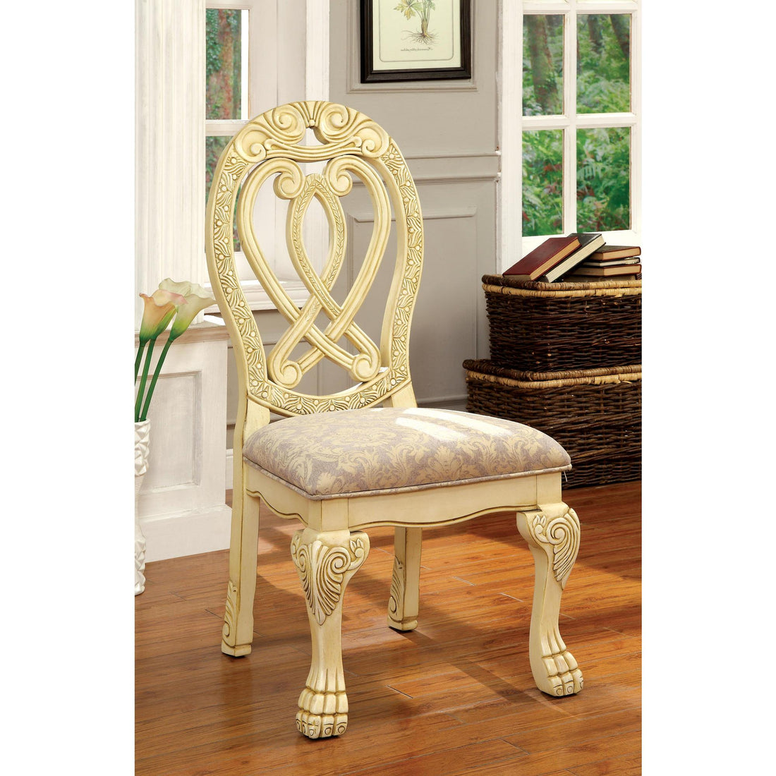  Furniture of America Wyndmere CM3186WH-SC-2PK Side Chair IMAGE 1