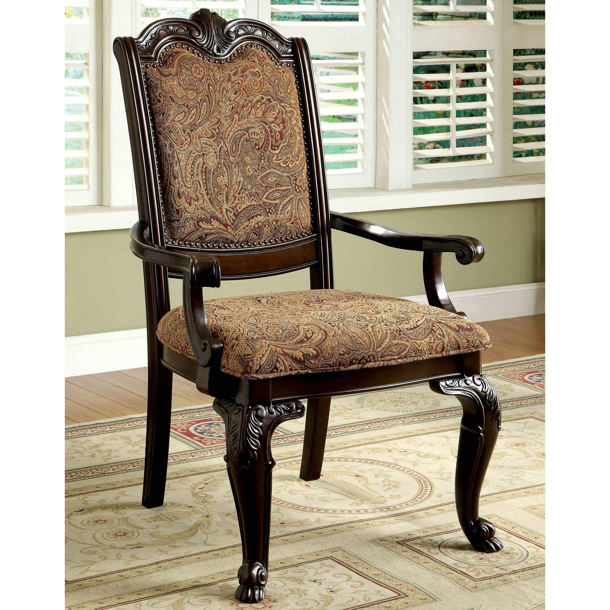  Furniture of America Bellagio CM3319F-AC-2PK Arm Chair IMAGE 2