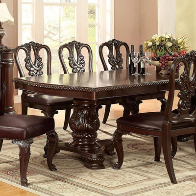  Furniture of America Bellagio Dining Table with Pedestal Base CM3319T-TABLE IMAGE 1