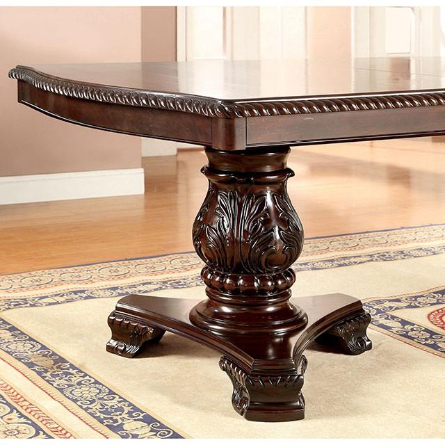  Furniture of America Bellagio Dining Table with Pedestal Base CM3319T-TABLE IMAGE 3