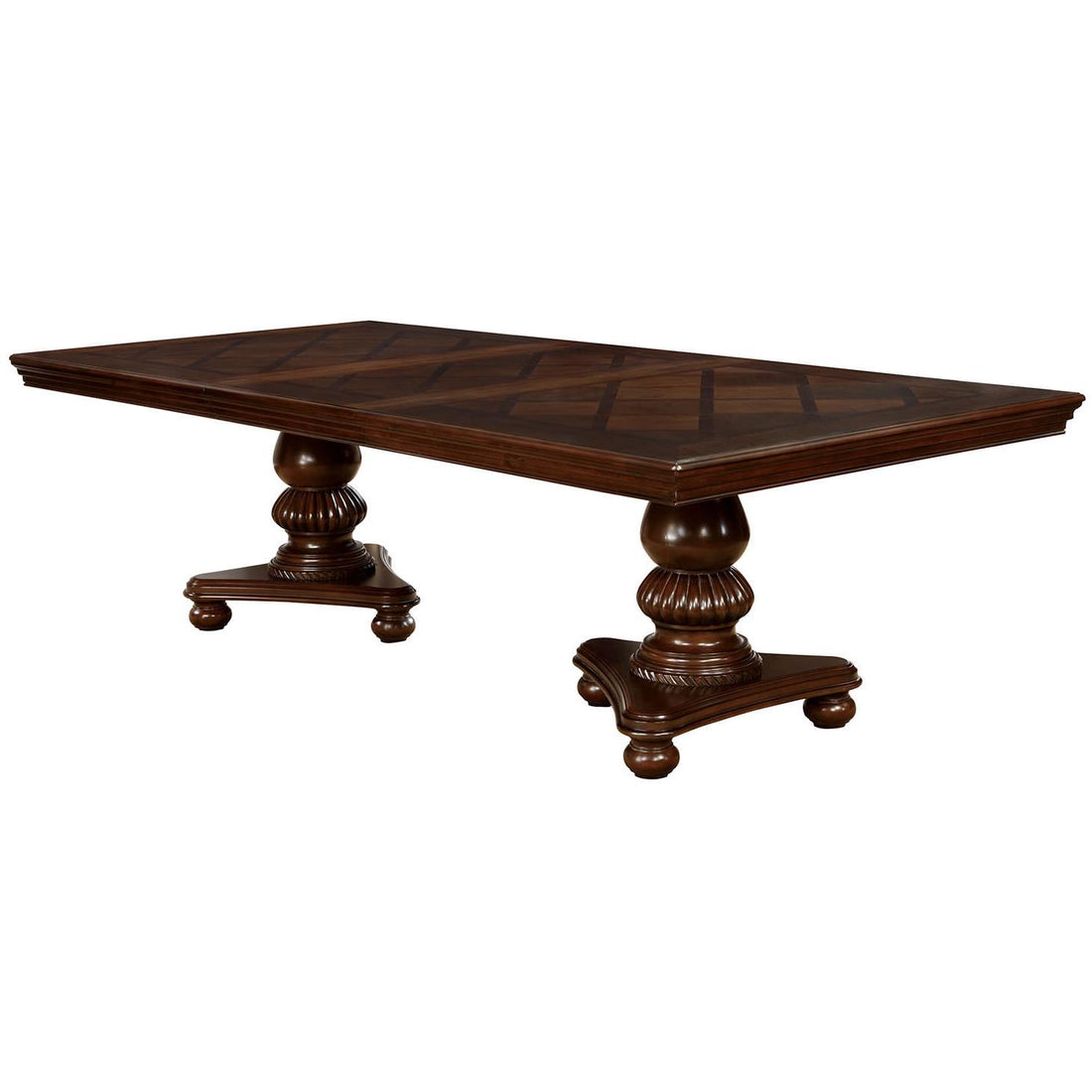  Furniture of America Alpena Dining Table with Pedestal Base CM3350T-TABLE IMAGE 1