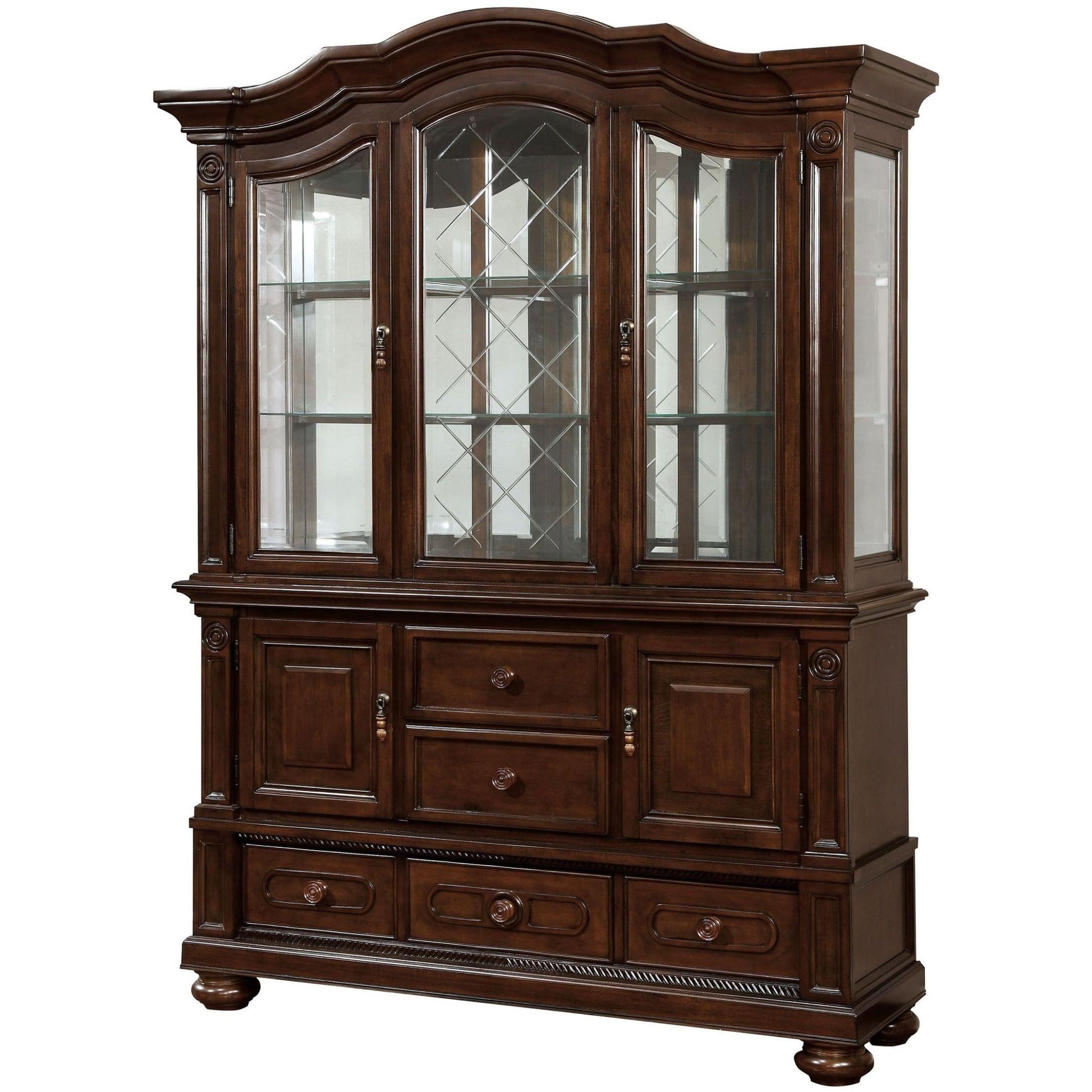  Furniture of America Alpena 2 pc China Cabinet CM3350HB-SET IMAGE 1