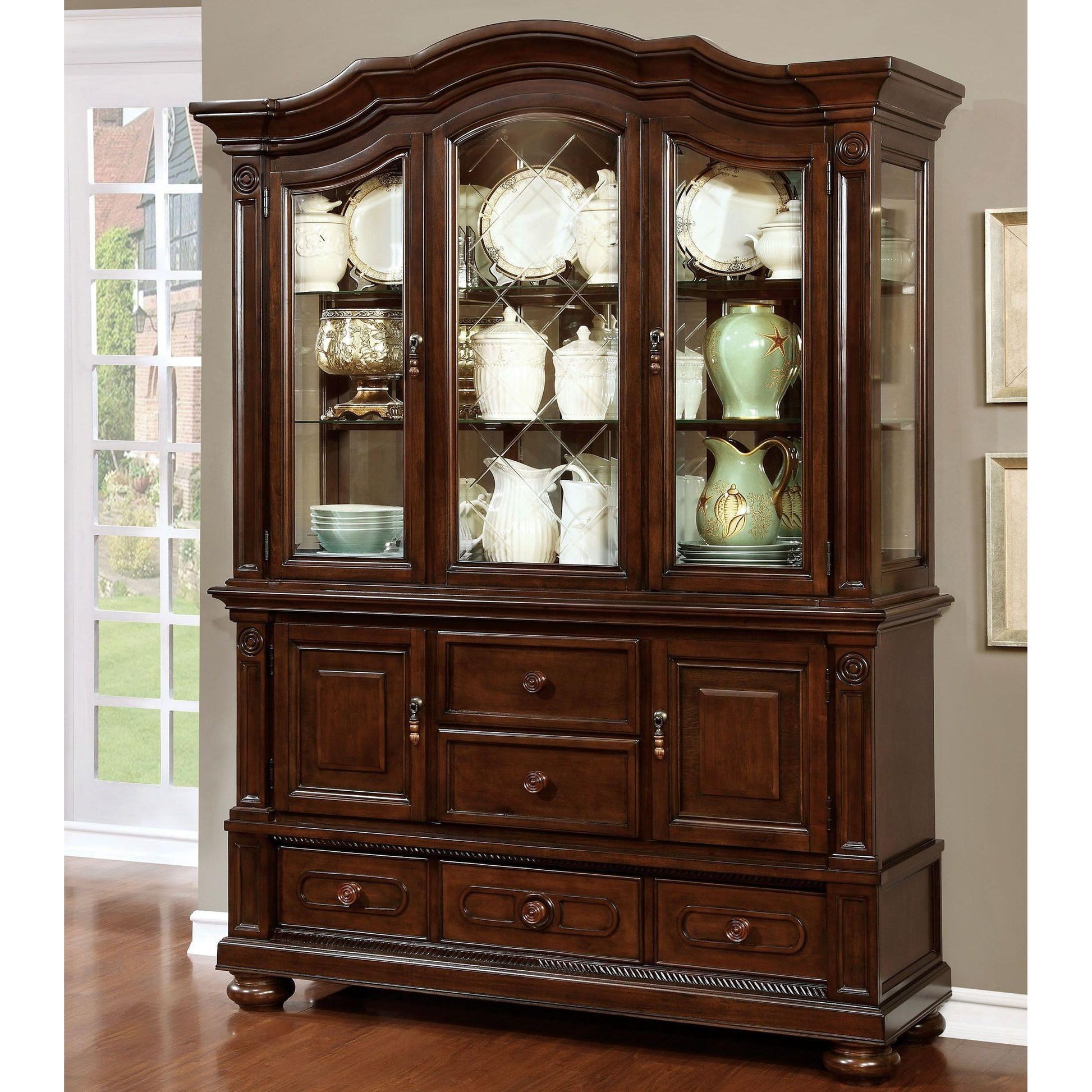  Furniture of America Alpena 2 pc China Cabinet CM3350HB-SET IMAGE 2
