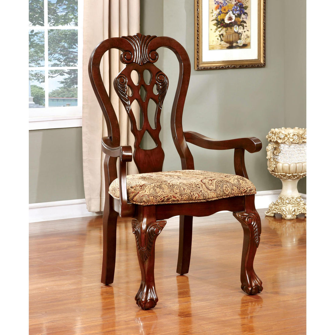  Furniture of America Elana CM3212AC-2PK Arm Chair IMAGE 1