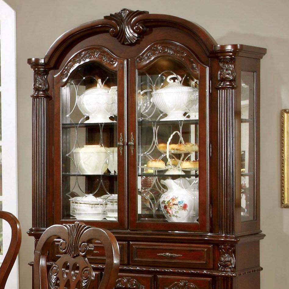  Furniture of America Elana 2 pc China Cabinet CM3212HB-SET IMAGE 1