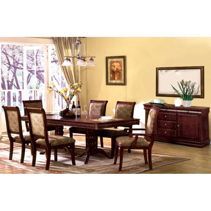  Furniture of America St. Nicholas I Dining Table with Pedestal Base CM3224T-TABLE IMAGE 3