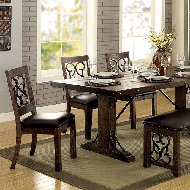  Furniture of America Paulina Dining Table with Pedestal Base CM3465T IMAGE 1