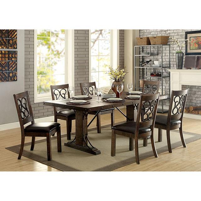  Furniture of America Paulina Dining Table with Pedestal Base CM3465T IMAGE 9