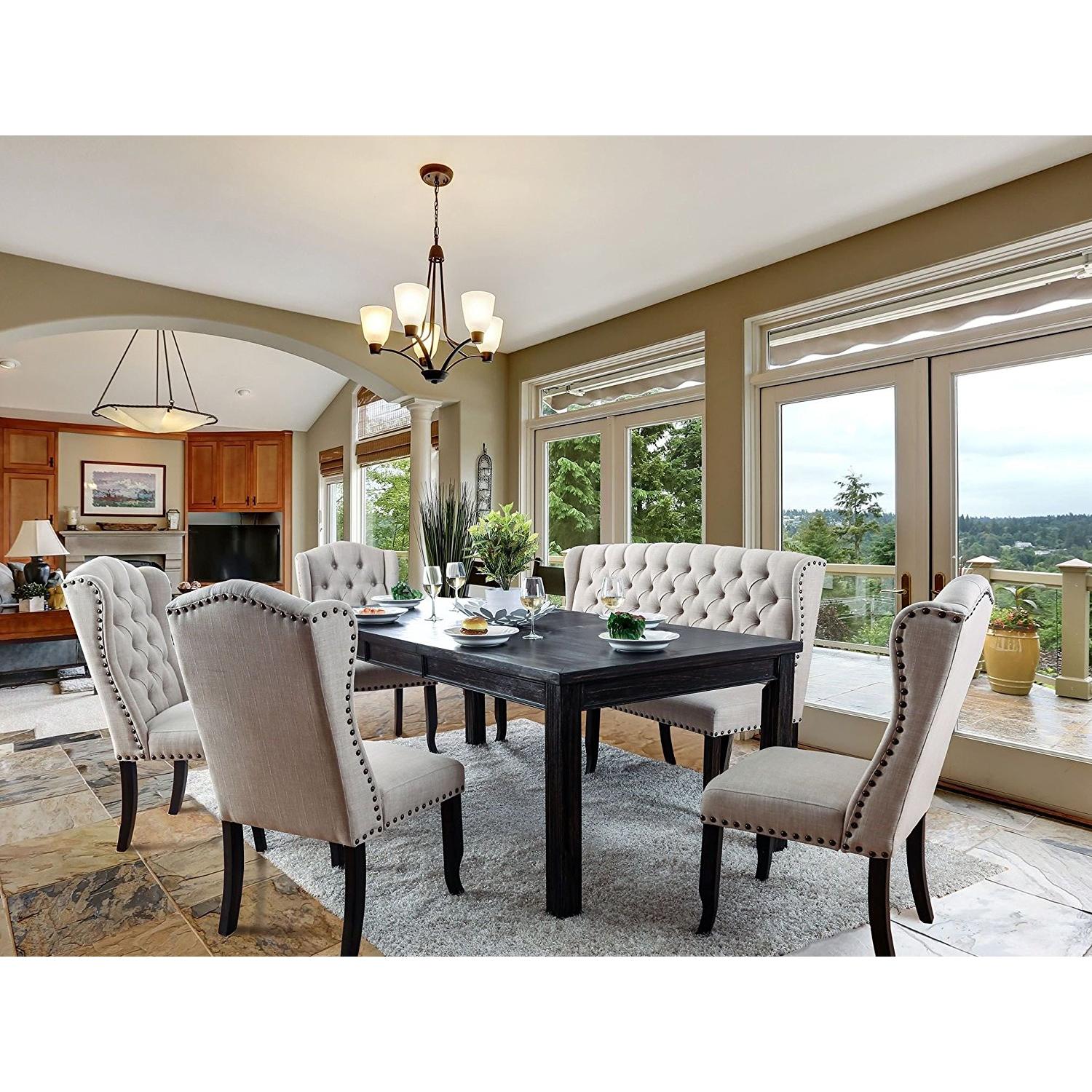  Furniture of America Sania Bench CM3324BK-BNL IMAGE 5