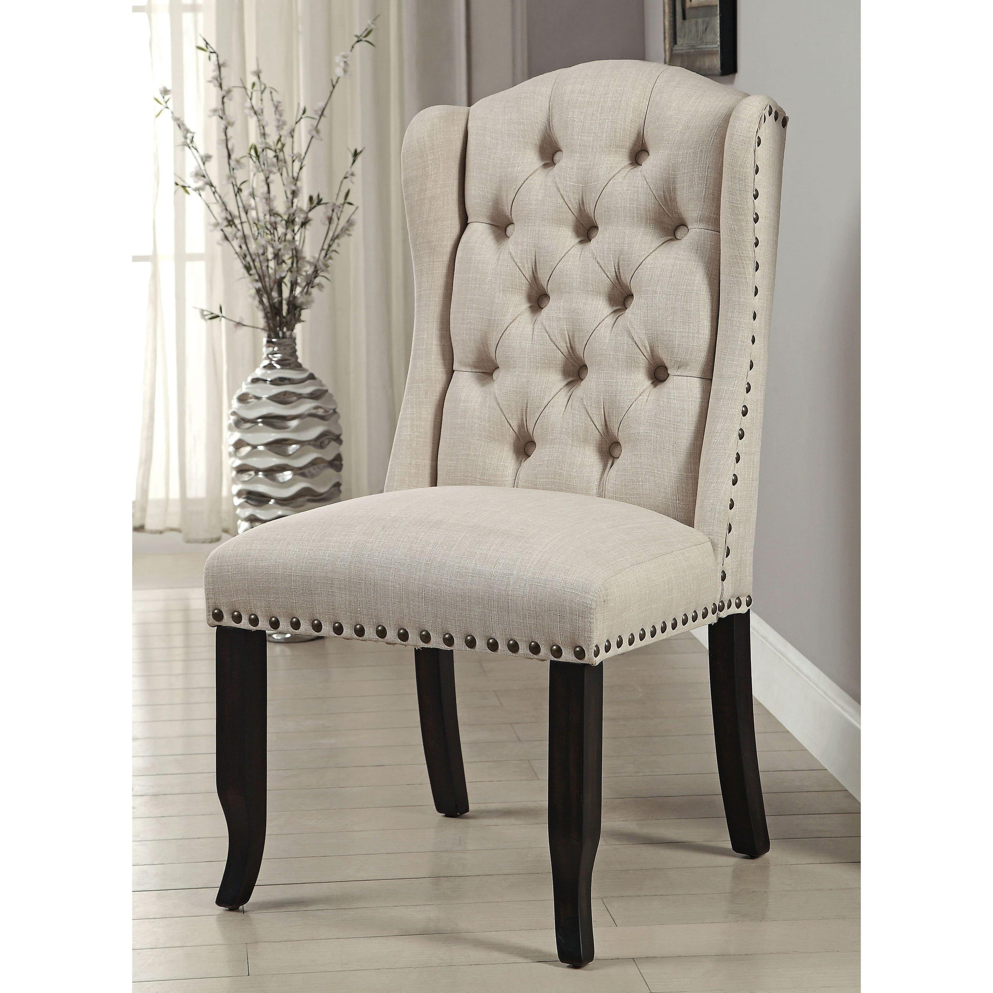  Furniture of America Sania CM3324BK-SC-2PK Side Chair IMAGE 3