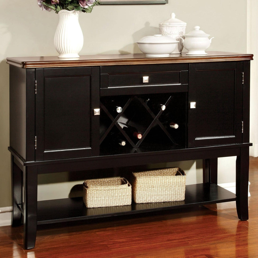  Furniture of America Dover Server CM3326BC-SV IMAGE 1