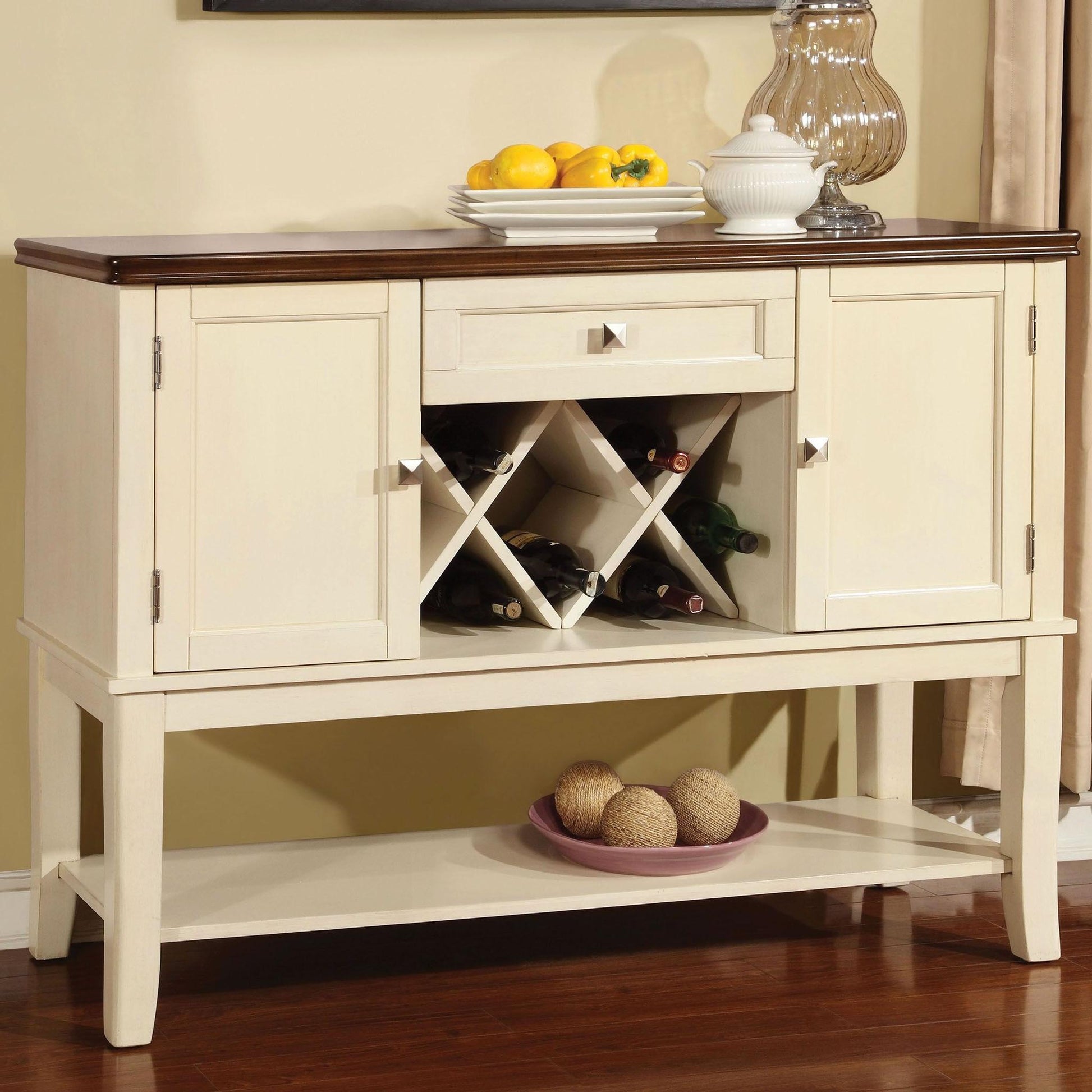  Furniture of America Dover Server CM3326WC-SV IMAGE 1