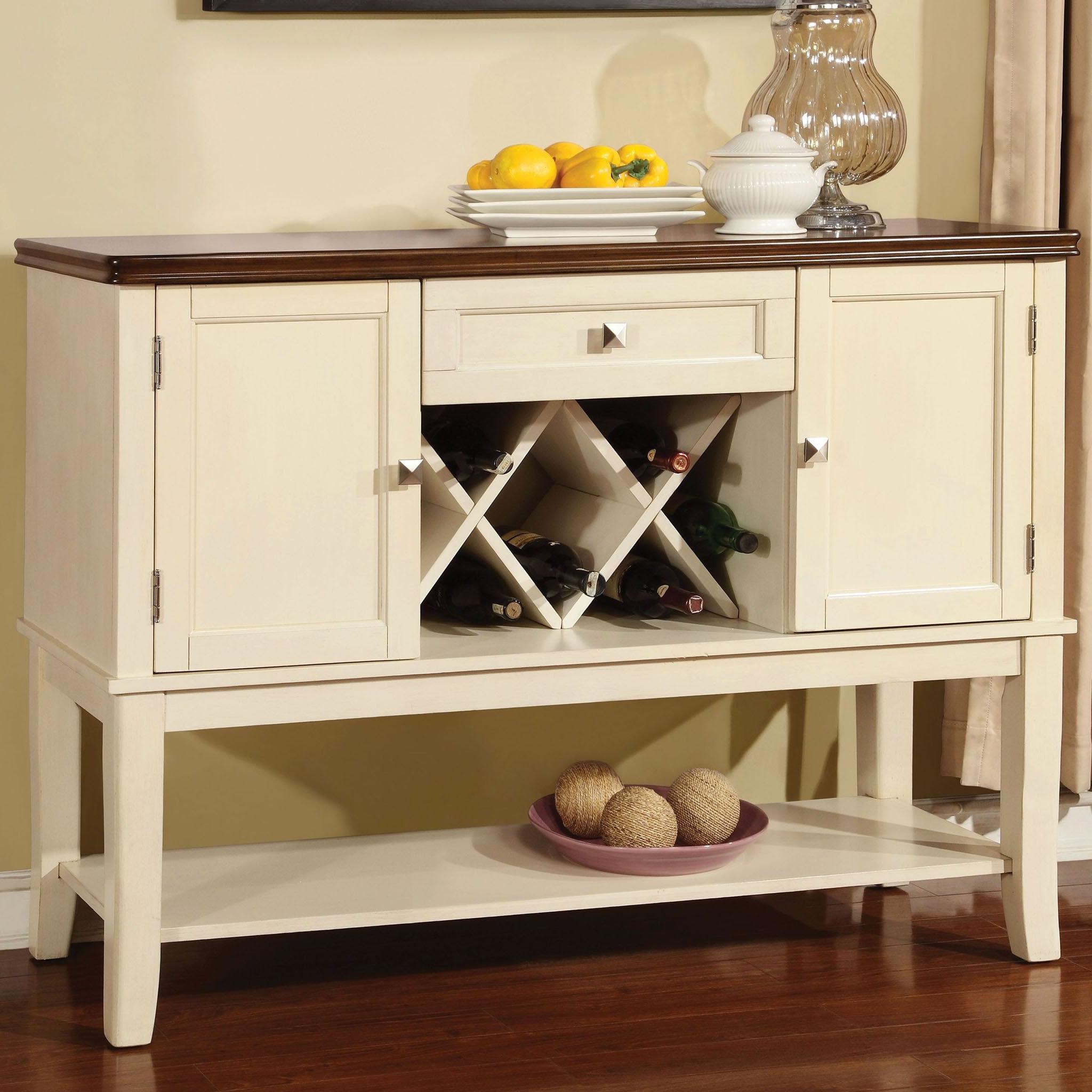  Furniture of America Dover Server CM3326WC-SV IMAGE 1