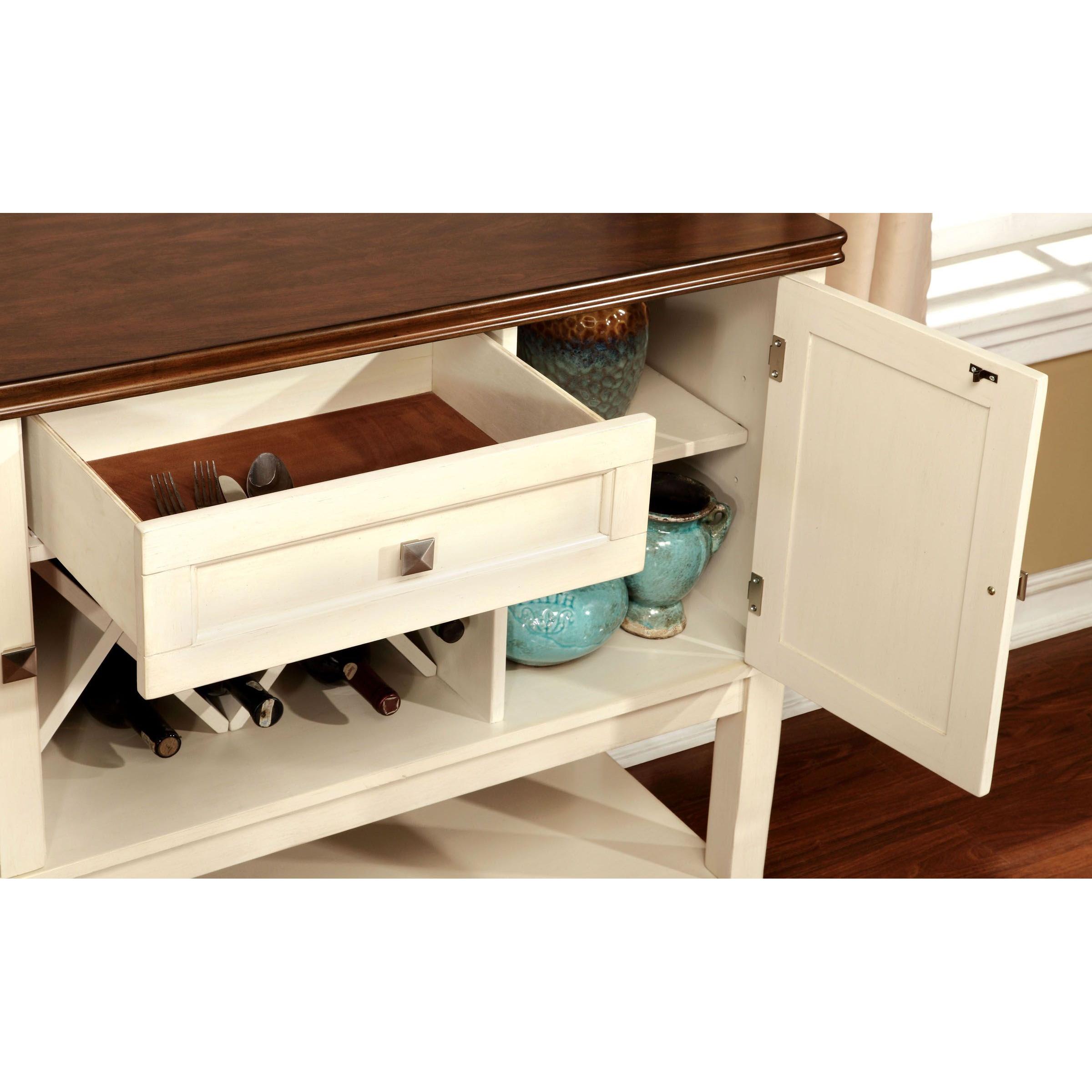  Furniture of America Dover Server CM3326WC-SV IMAGE 4