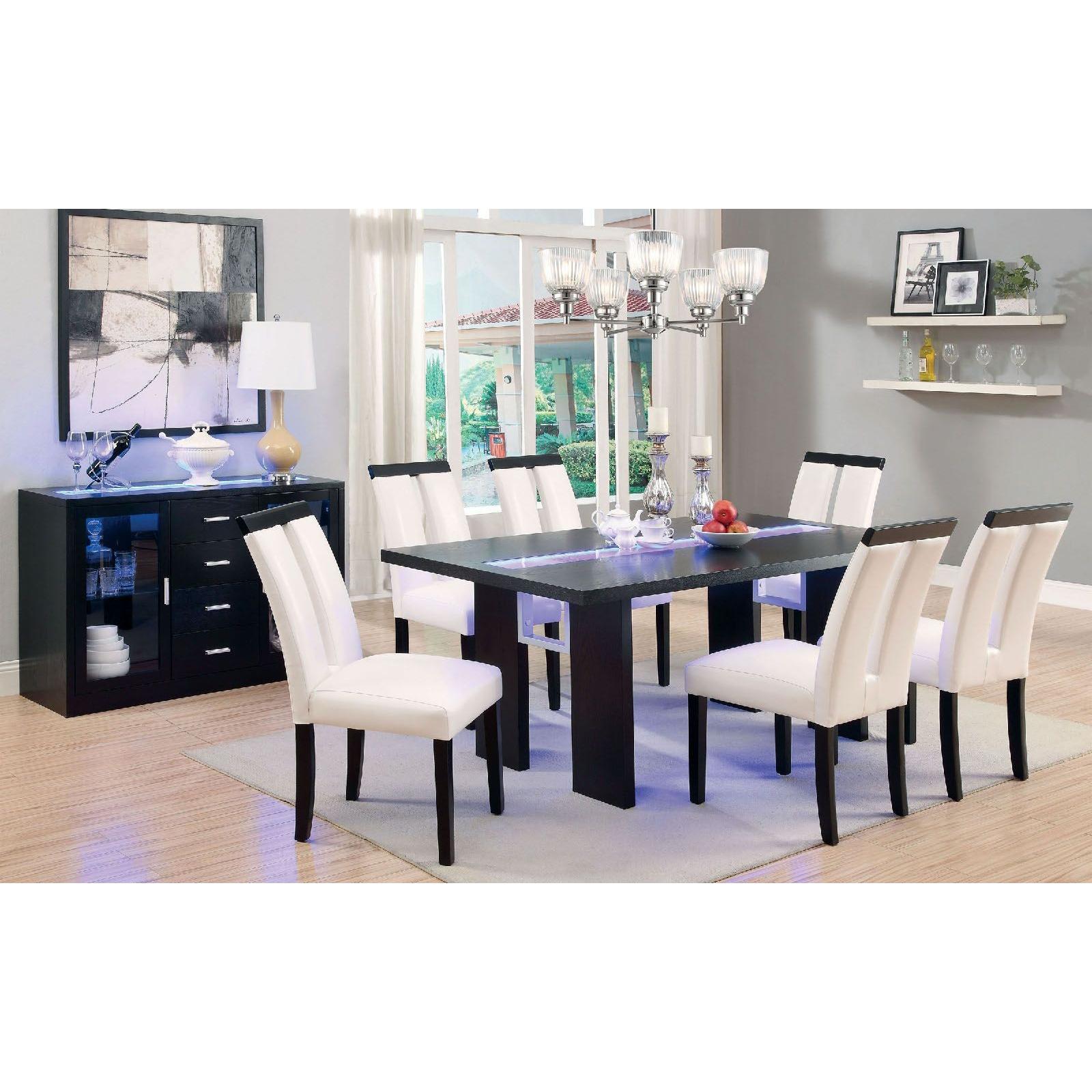  Furniture of America Luminar Dining Table with Glass Top CM3559T IMAGE 10
