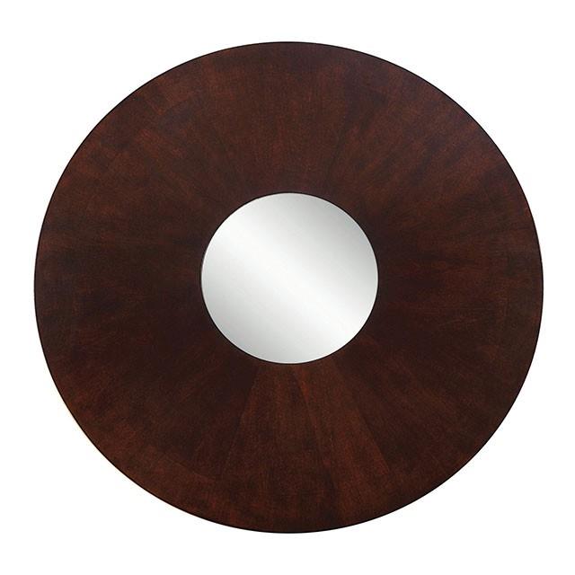  Furniture of America Round Cimma Dining Table with Pedestal Base CM3556T-TABLE IMAGE 4
