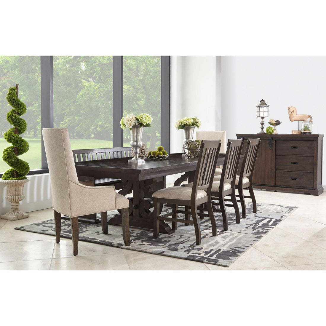  Elements International Stone Bench DST100PW IMAGE 1